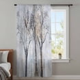 thumbnail image 4 of Boho Grey Tree Sheer Curtains 72 Inches Long, Vintage Watercolor Trunk Branch Light Filering Curtains, Breathable Simi Curtain Privacy Drapes for Living Room Bedroom Lightweight Window Treatment, 4 of 9