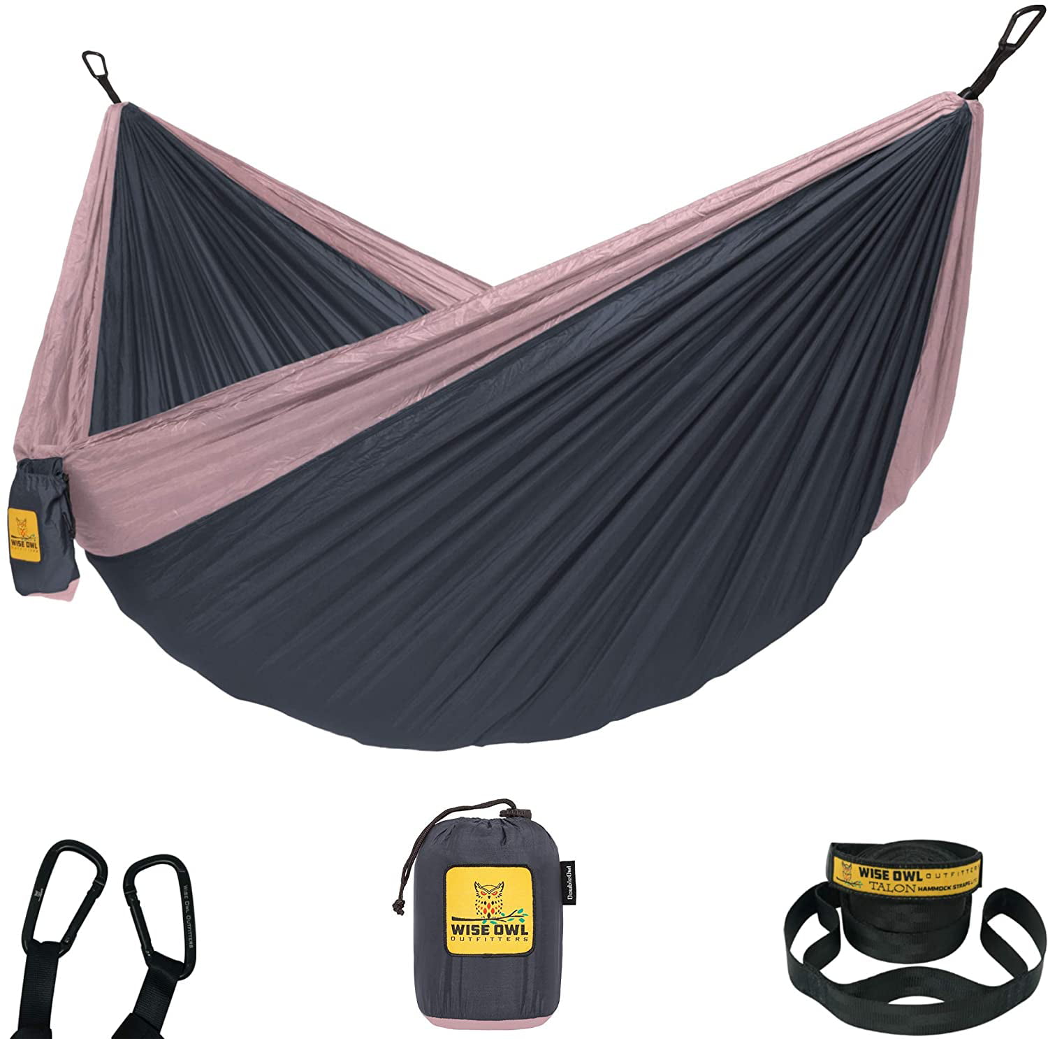 Indoor Outdoor Backpacking Survival & Travel Portable DOLib Wise Owl Outfitters Hammock Camping Double & Single with Tree Straps USA Based Hammocks Brand Gear 
