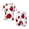 thumbnail image 1 of Fotbe Fly Flying Ladybug Pijama Estampada de 2 Piezas para Niños – Ropa de Dormir de Manga Corta Cómoda para Niños y Niñas, Camiseta y Shorts de Algodón-3X-Large, 1 of 6