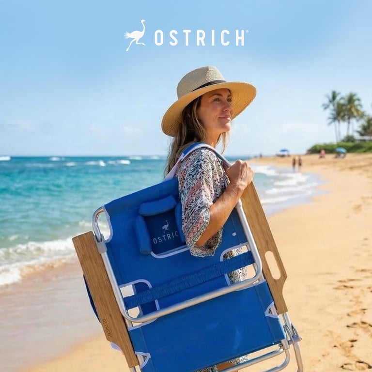 Ostrich Deluxe 3N1 Lightweight Outdoor Beach Lounge Chair w