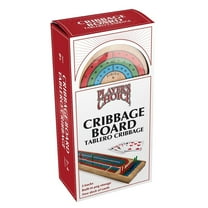 Player's Choice: 3 Track Cribbage Board - Wooden Strategy Game Set w/ Standard Deck Of Playing Cards, Foldable Board Design, Ages 8 , 2-4 Players