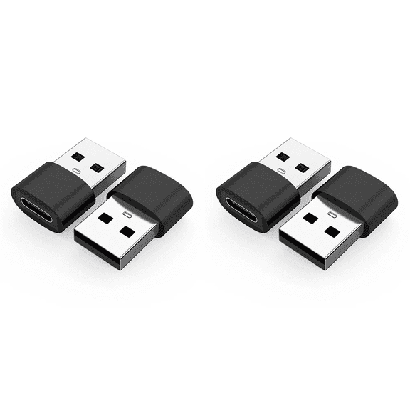 CCOCC 4Pcs Type C to Usb Adapter Coax to Ethernet Adapters Coax Cable,Black