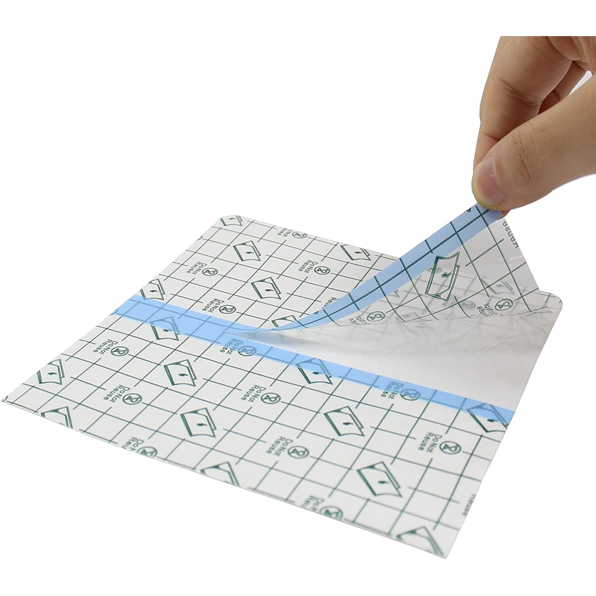Transparent Waterproof Bandage 50 Pieces - 6x8 Inch Clear Skin Protection Tape, Second Skin Adhesive Wound Dressing, Water Resistant for Tattoo Aftercare & First Aid, Easy Cut
