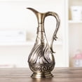 thumbnail image 5 of Carving Metal Decorative Bronze Vases Flower Arrangements Container For Home Accent Table Centerpieces Planter Pots, 5 of 9