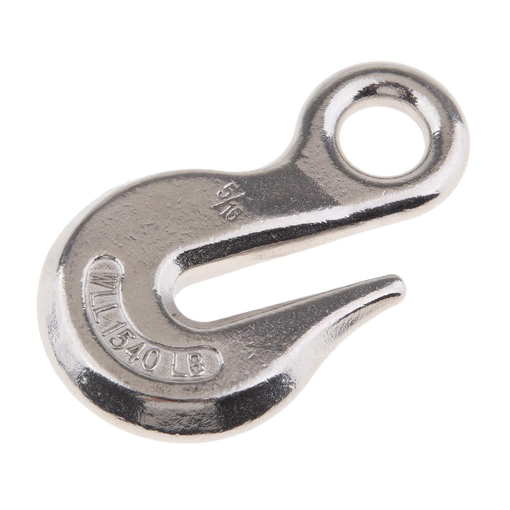 Baosity Eye Slip Spring Lifting Hook with Safety Latch Stainless Steel 5/16 inch 