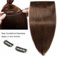 thumbnail image 3 of Benehair Clip in One Piece 100% Remy Real Human Hair 3/4 Full Head Straight for Women 8"-24" Brown Thick, 3 of 10