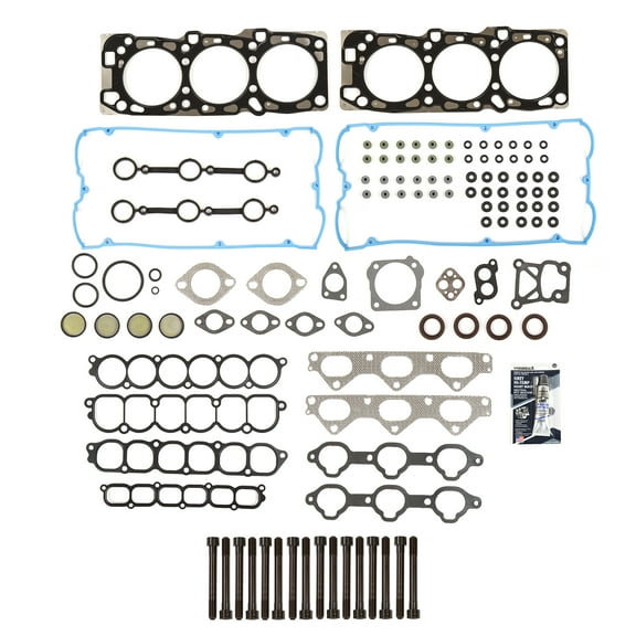 Evergreen HSHB5053 Head Gasket Set Head Bolts Fit 02-06 Kia Sedona Sorento 3.5L DOHC G6CU