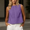 thumbnail image 2 of Wlynlyn Crop Tank Tops for Women Cotton Linen Sleeveless Shirts Loose Fitted Lightweight Comfy Beach Tees Summer Tops, 2 of 8