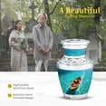 thumbnail image 3 of MUKTIVE Boat Memorial Female Cremation Urn for Human Ashes, Aqua Blue Burial Keepsake Urns for Adult Male, Miniature Urns for Mother & Father Funeral, 3 inch, 3 of 7