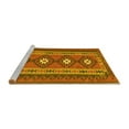 thumbnail image 2 of Ahgly Company Machine Washable Indoor Square Oriental Yellow Traditional Area Rugs, 5' Square, 2 of 4