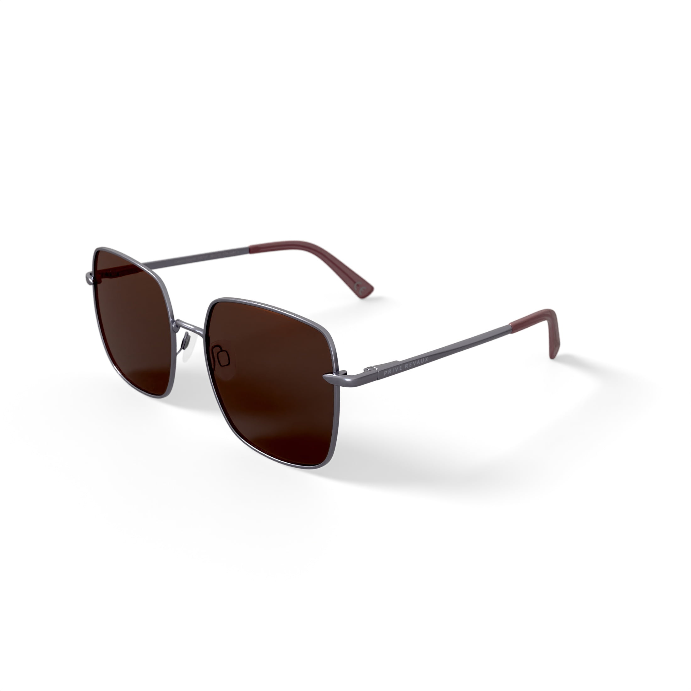 Prive Revaux Women's Rx'able Fashion Polarized Sunglasses, Casino Nights, Square, Silver, 55-18-145
