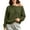 B#Army Green, variant on Women's Off Shoulder Loose Long Sleeve Solid Pullover Sweatshirt,Light Blue,Women's Plus Size L