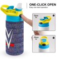 thumbnail image 6 of Kids Insulated Water Bottle - WWE Stainless Steel Travel Bottle with Straw, Double Wall Vacuum Insulated Water Bottles for Boys Girls, 6 of 7