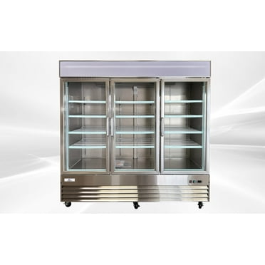 79" Merchandiser 3 Glass Door Freezer Stainless steel SD1.9LSSWM