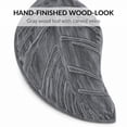 thumbnail image 3 of Set of 2 Magnetic Wooden Leaf Curtain Tiebacks - Gray/Black, 3 of 8