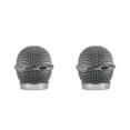 thumbnail image 4 of Youkk Métal Microphone Maille Tête Portable Réutilisable Lavable Protection Brillant Universel KTV Concert Micro Têtes Accessoires Argent 2Set, 4 of 6