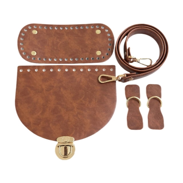 Abbracc PU Leather Bag Knitting Set DIY Bag Making Kit for Home Professional Enthusiasts Brown