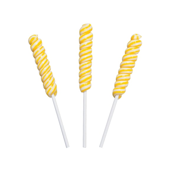 Fun Express Yellow Mini Twisty Lollipops - 24 Pieces