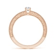 thumbnail image 2 of ANGARA Natural Vintage Inspired Diamond Ring with Engraving in 14K Rose Gold for Women (Size-5x3mm| Color-H| Clarity-SI2) | April Birthstone, Anniversary Jewelry Gift for Women | Natural Diamond Ring, 2 of 9