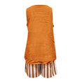 thumbnail image 6 of GILIGEGE Two Piece Sets for Women Sleeveless Linen Blend Tank Top and Striped Elastic Waist Shorts Trendy Casual Lounge Sets Tunic Top Loose Fit Blouse Beach Vacation Summer Basic Clothes Orange, 6 of 7