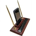 thumbnail image 4 of Dacasso Rosewood And Leather Pen Stand With Cell Phone Holder - Leather, Rosewood, Rubber - 1 Each - Black, 4 of 5