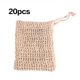 thumbnail image 1 of Bolsa de jabón con diseño de cordón para ducha, bolsa de malla exfoliante para baño, bolsa de jabón de gel de ducha de ramio 20 Piezas sidaley HA5647-00B, 1 of 6