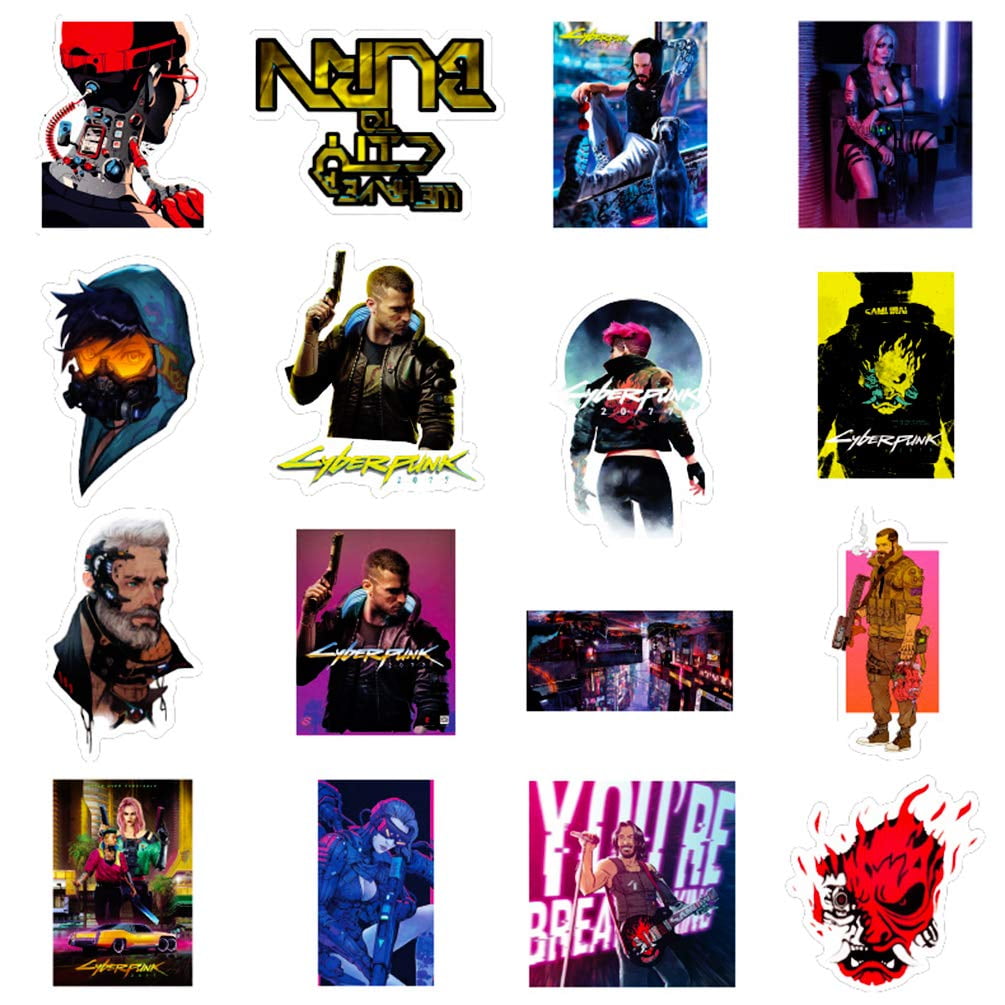 Mix 10/50 PCs Cyberpunk edgerunner 2077 Cyber V Epic Game Sticker