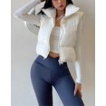 thumbnail image 2 of Shiyifa Veste Courte à Col Montant avec Fermeture Éclair pour Femmes, 2 of 7