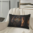 thumbnail image 4 of Plush Throw Pillow Covers, Classical Style Brown Owl Pillow Cases with Invisible Zipper, Breathable Microfiber Pillow Cases Standard Size for Sleeping Bedroom Sofa Living Room 16x24, 4 of 5