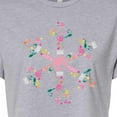 thumbnail image 3 of Barbie - Holiday & Christmas - Iconic Barbie Icon Snowflake - Juniors Cropped Cotton Blend T-Shirt, 3 of 5