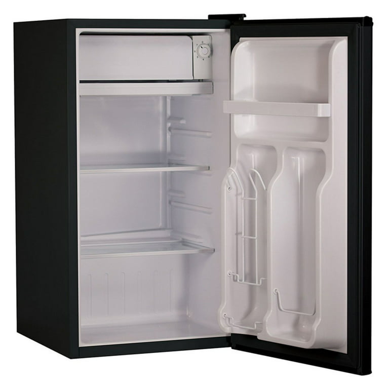 BLACK+DECKER BCRK32V Compact Refrigerator Energy Star Single Door Mini  Fridge with Freezer, 3.2 cu. ft., Silver 