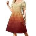 thumbnail image 1 of Robe Sans Manches Dégradé Rouge Pixels pour Femmes Robe d'Été Soirée Élégante Luxe Célébrité, 1 of 5