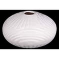 thumbnail image 1 of Vase en Céramique à Motifs en Forme Ronde, Blanc, 1 of 1