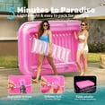 thumbnail image 6 of SLOOSH Inflatable Tanning Pool Lounger Float, 85" x 57" Extra Large Suntan Sun Tan tub for Adults, Tanning chair, Bed Blow up, Raft Lounge Floatie,XL-Pink, 6 of 8