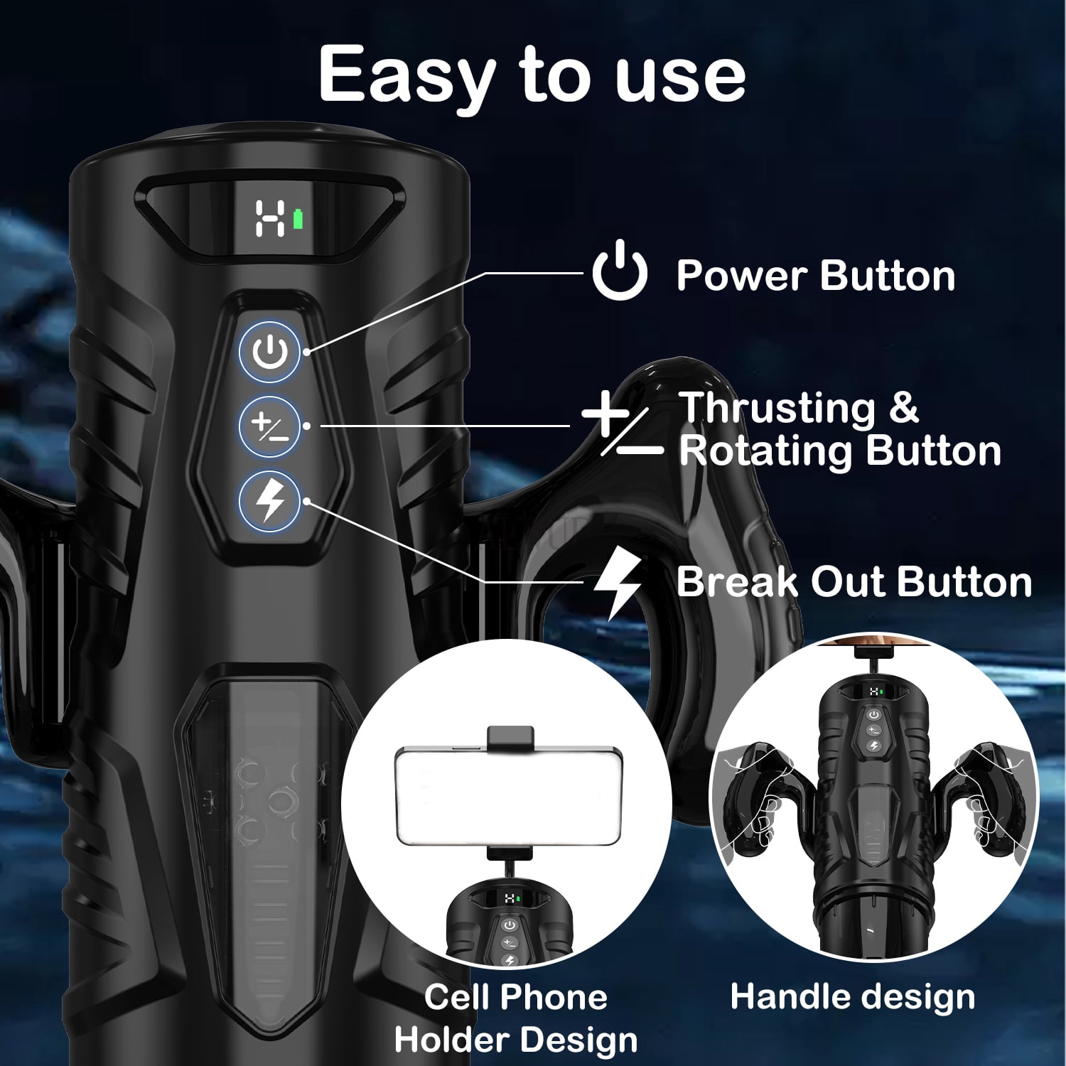 Xbonp Male Masturbator Sex Toys for Men Adult Toy 7 Thrusting & Rotating Modes