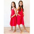 thumbnail image 5 of Arshiner Girls Sundress Button Design Summer Casual Dresses Sleeveless Dresses, 5 of 6