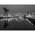 thumbnail image 2 of Frank, Assaf 18x15 Gold Ornate Wood Framed with Double Matting Museum Art Print Titled - View along the river Clyde at night, Glasgow, FTBR-1806, 2 of 4