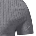 thumbnail image 3 of FRSASU Men's T-Shirts Short Sleeve Knit Casual Crewneck Ribbed Soft Breathable Slim Fit Tee for Daily Wear Gray, 3 of 6