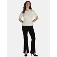 thumbnail image 3 of Time and Tru Women's Flare Ponte Pants, Sizes XS-XXXL, 3 of 5