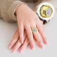 thumbnail image 4 of 1 reloj de dedo elegante y moderno, mini anillo de cuarzo, joyería para mujer y hombre (dorado), 4 of 8