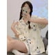 thumbnail image 3 of Sanrio-traje de pijama de manga corta Kawaii Pochacco, ropa de casa de Anime de dibujos animados, conjunto de tres piezas, informal, liso, Verano, 3 of 4