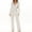 White, variant on Rciityk Rompers for Women Spring Summer Long Sleeve Turndown Dress Jumpsuit Casual Soild Color Sequin High Waist Overalls Jumpsuit White L