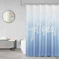 thumbnail image 6 of Floral Leaf Shower Curtain Plant Tropical Shower Curtain Bathroom Shower Curtain Set Linen Textured Fabric Bath Curtain Neutral Blue Shower Curtains for Beach Hotel Bathtubs with 12 Hooks, 72x72 Inch, 6 of 6