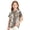 Camel, variant on Girls Short Sleeve Polo Shirt, Dark Background Oak Leaf Twisted Branch Camo Print Collared Top, Lightweight Polyester Casual T-Shirt for Outdoor School Daily Wear,Bronze,130