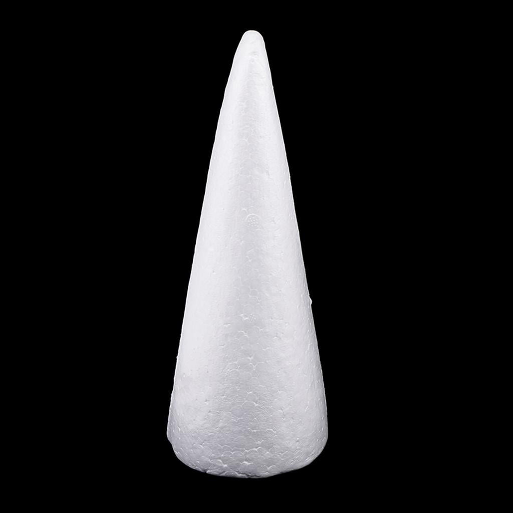 S SERENABLE 15pcs Cone Shape Modelling Polystyrene Foam Ornaments Balls for Creative diy for art Crafts Floral Arrangement Sculpture Materials - 15/20/25cm