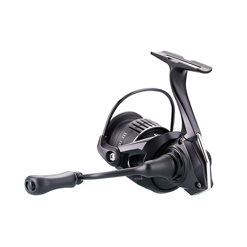 DEUKIO Black Lightweight Spinning Fishing Reel Screw in Handle 6+1BB 8kg Drag Power Carbon Fiber Body Anti Seawater Fishing Coil