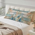 thumbnail image 4 of Teal Brown Beach Coastal Body Pillow Covers 20"x54", Summer Nautical Coral Shell Botanical Vintage Soft Brushed Microfiber Breathable Throw Pillow Covers, Pillowcase with Zipper for Couch Sofa, 4 of 9