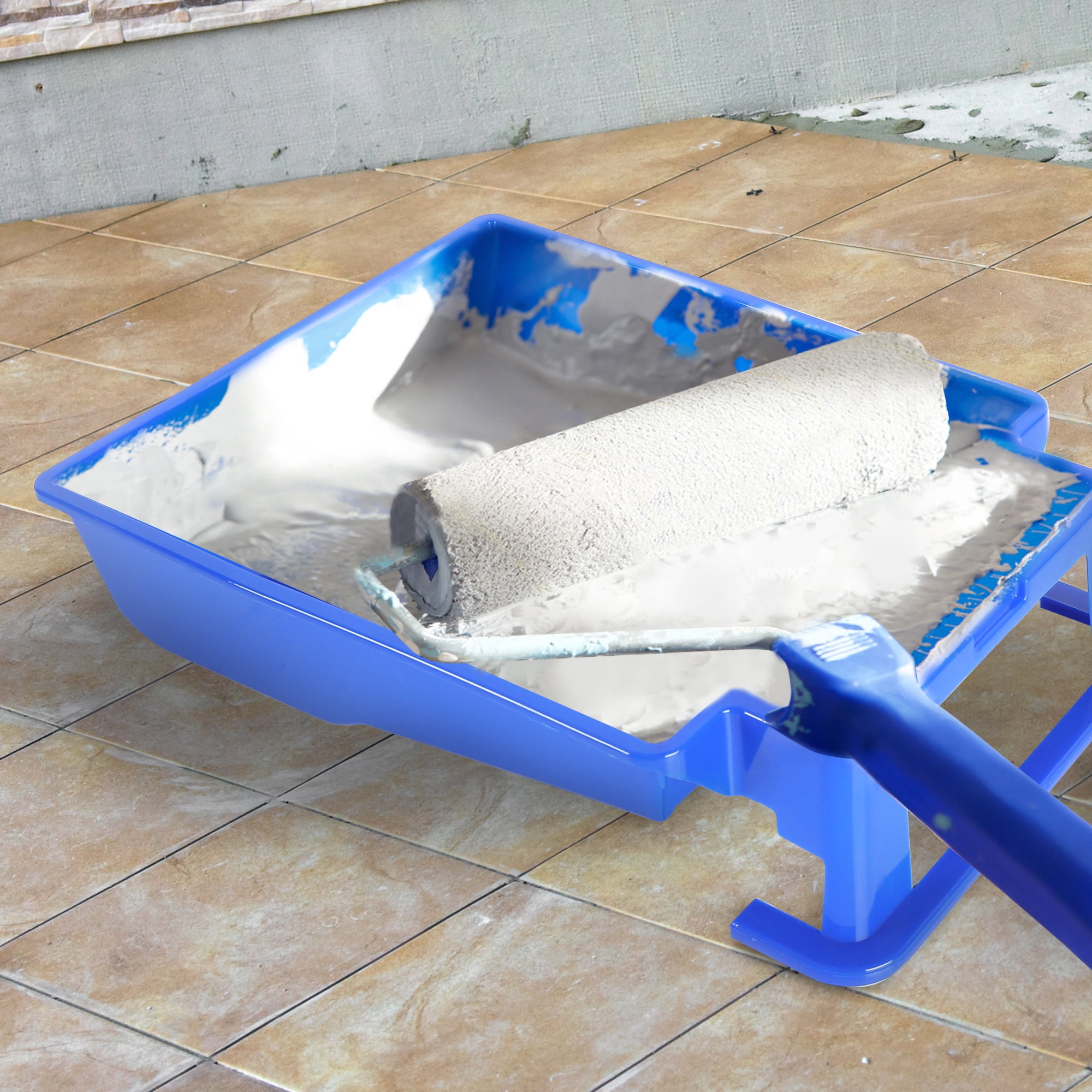 (4 pack) Paint Pro Plastic 9-inch Plastic Paint Tray Blue