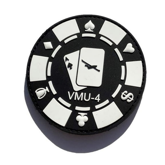 VMU-4 Evil Eyes Poker Chip PVC Patch - Hook and Loop