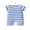 Sky Blue, variant on BemeyourBBs Infant Baby Girl Boy Summer Striped Romper One Piece Outfit Casual Short Sleeve Stripes Print Jumpsuit Shorts Baby Basic Clothes